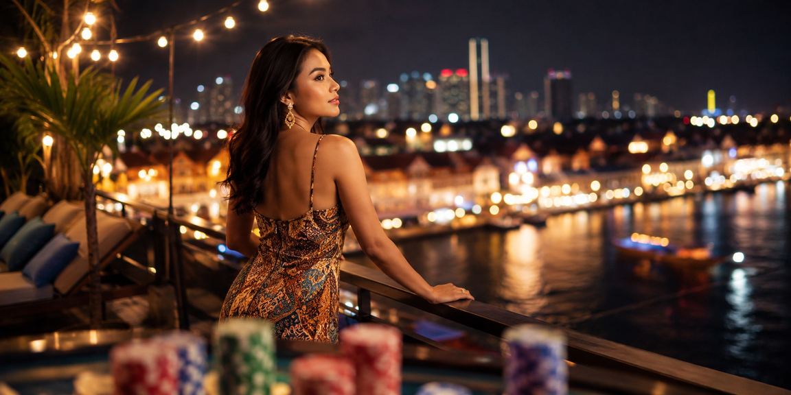Suasana kasino Baccarat di Melaka dengan elemen budaya tempatan Malaysia